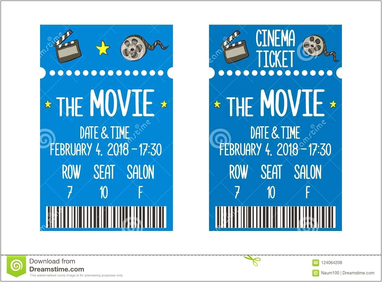 Blank Movie Ticket Template Free Download