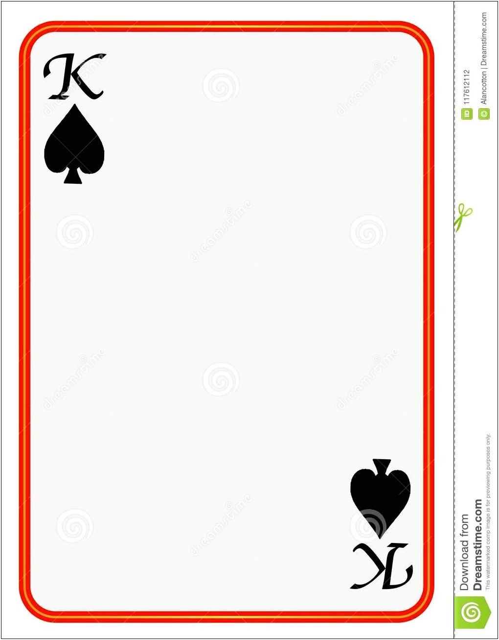 Blank Playing Cards Template Free Download