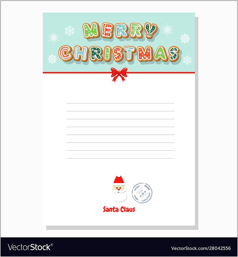 Blank Santa Letter Template Free Download