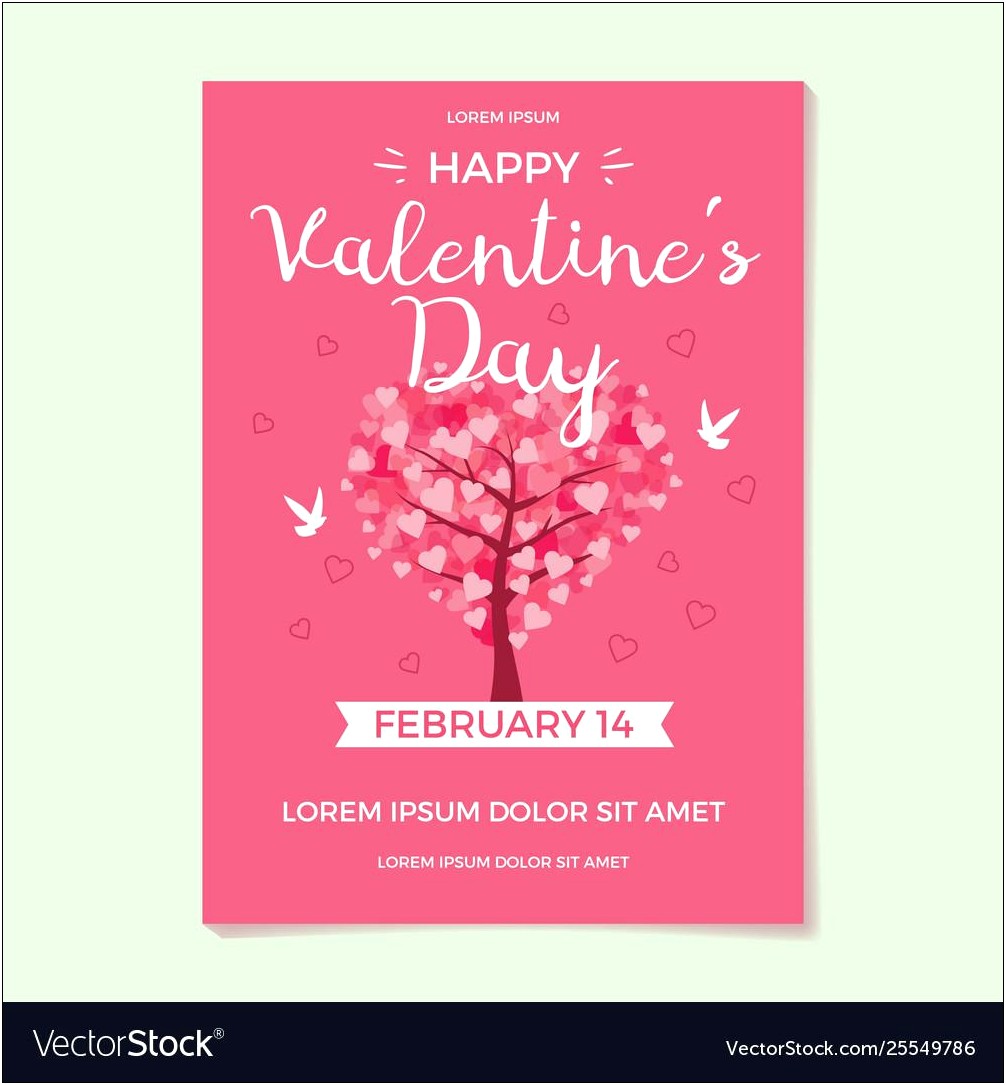 Blank Valentines Day Flyer Template Free