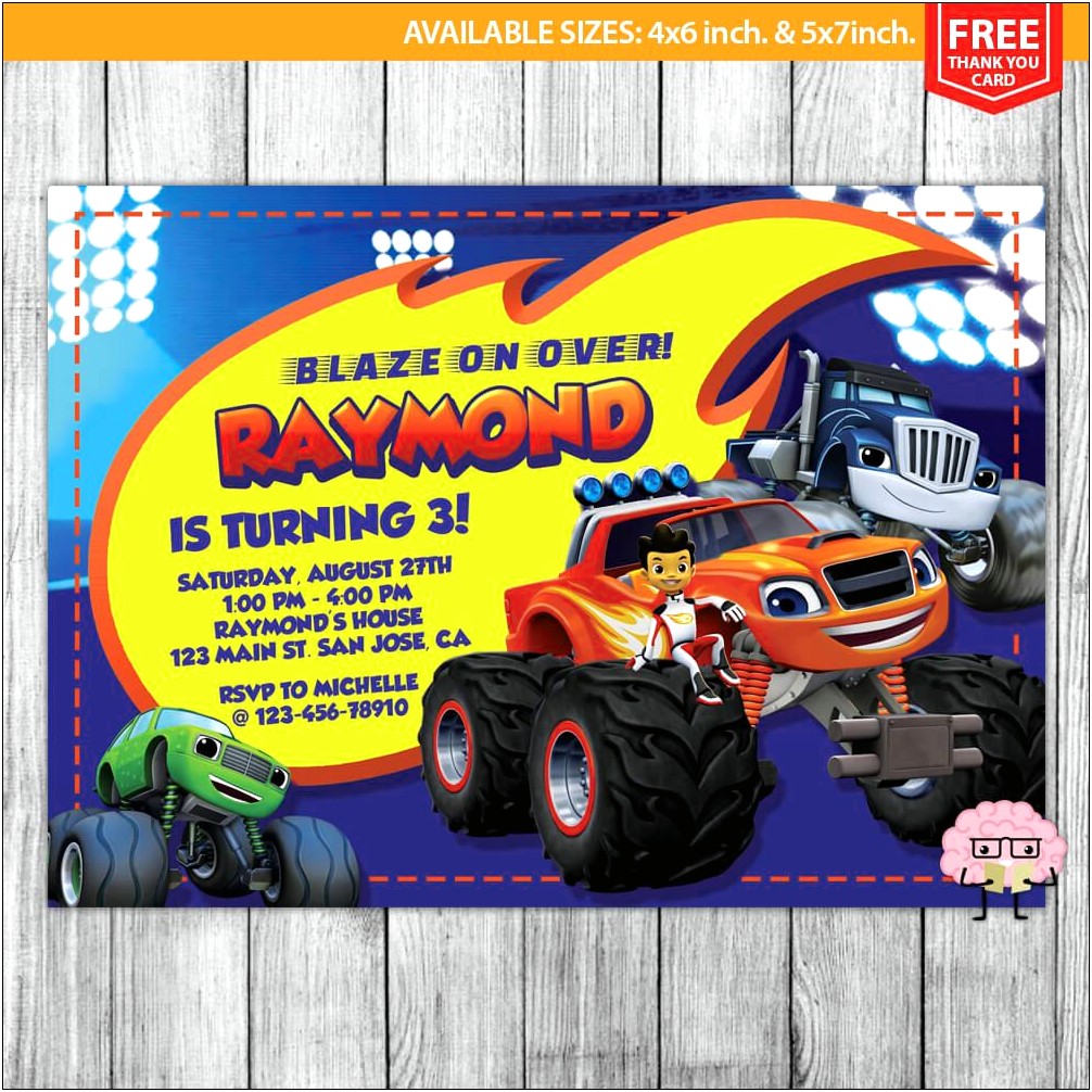 Blaze And The Monster Machine Free Templates