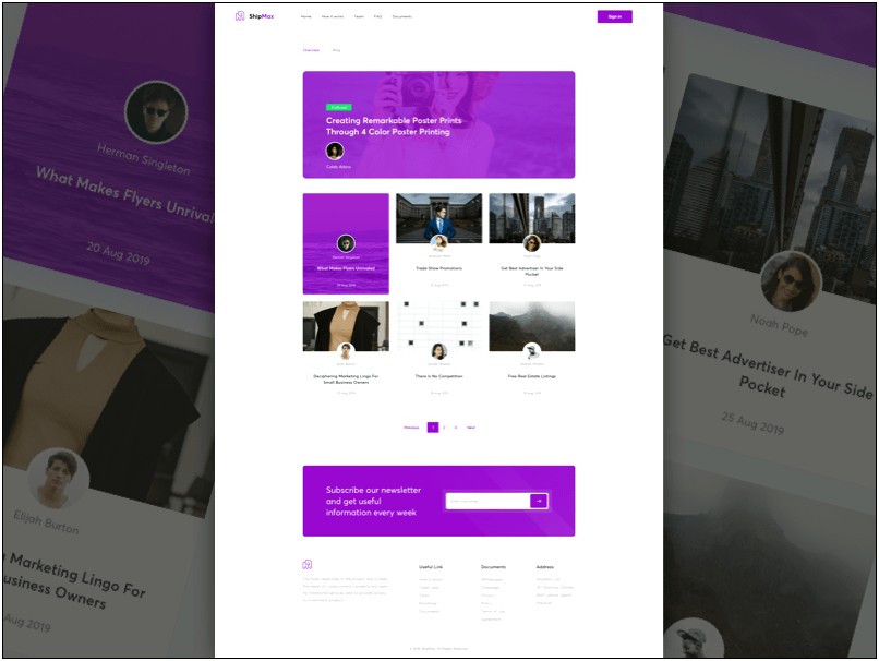 Blog Page Bootstrap Template Free Download