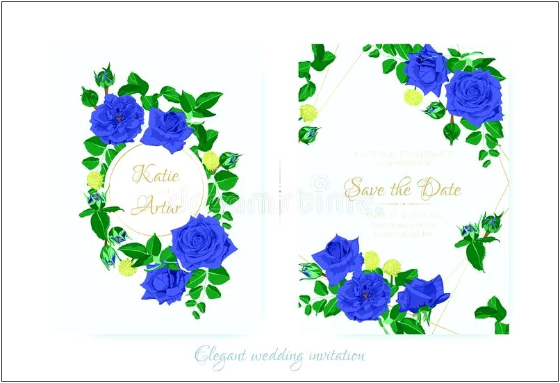 Blue And Lime Green Wedding Invitations