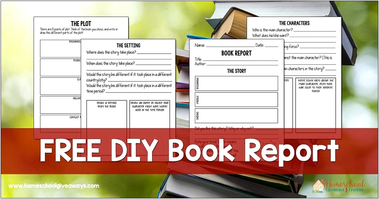 Book Report Questions Template Free Printable