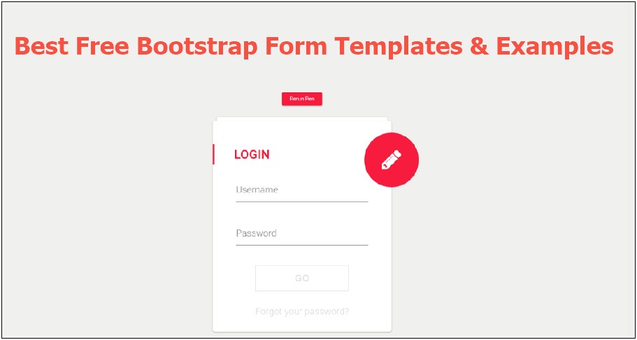 Bootstrap 3 Login Template Free Download