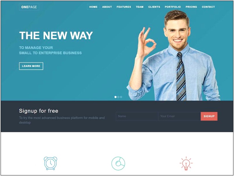 Bootstrap 3 One Page Template Free Download