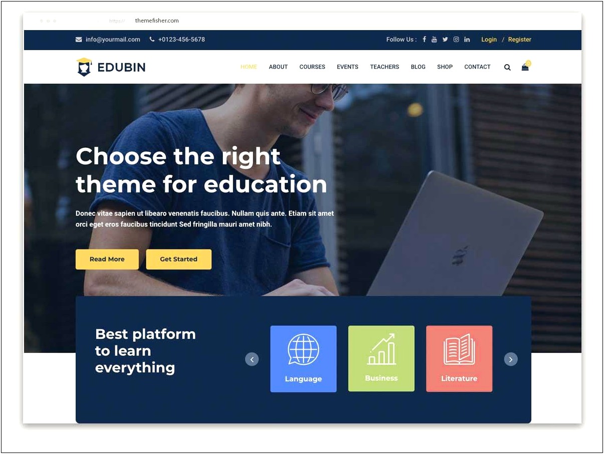 Bootstrap 4 Education Templates Free Download