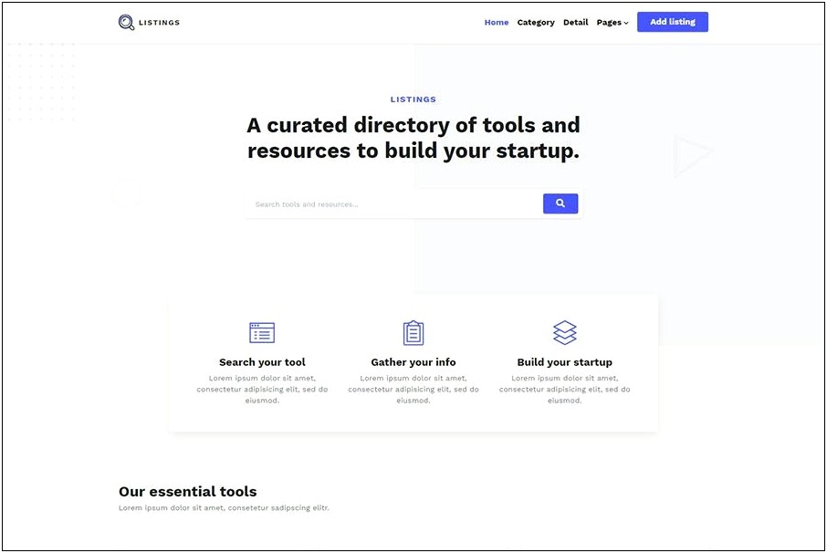Bootstrap 4 Sample Template Free Download