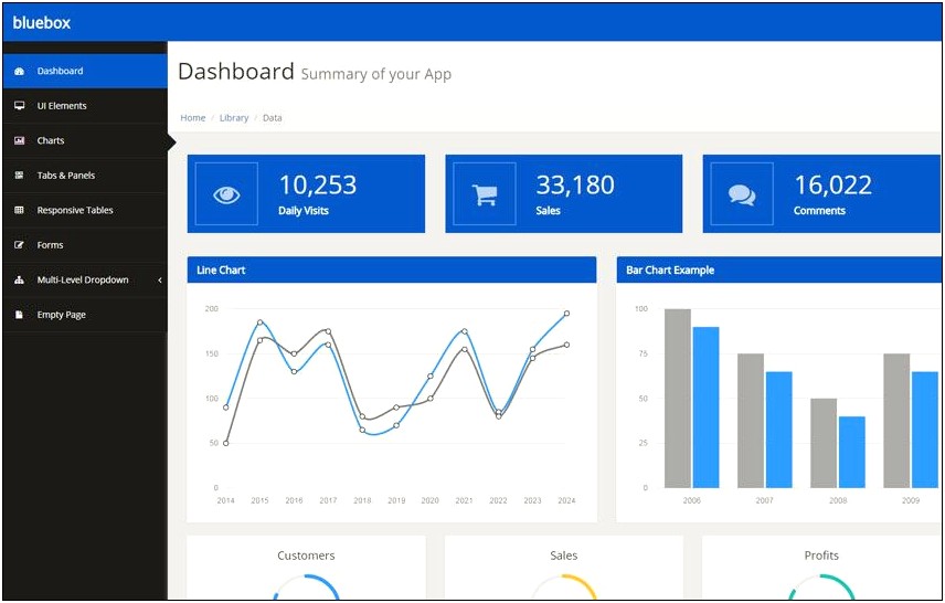 Bootstrap Admin Page Template Free Download