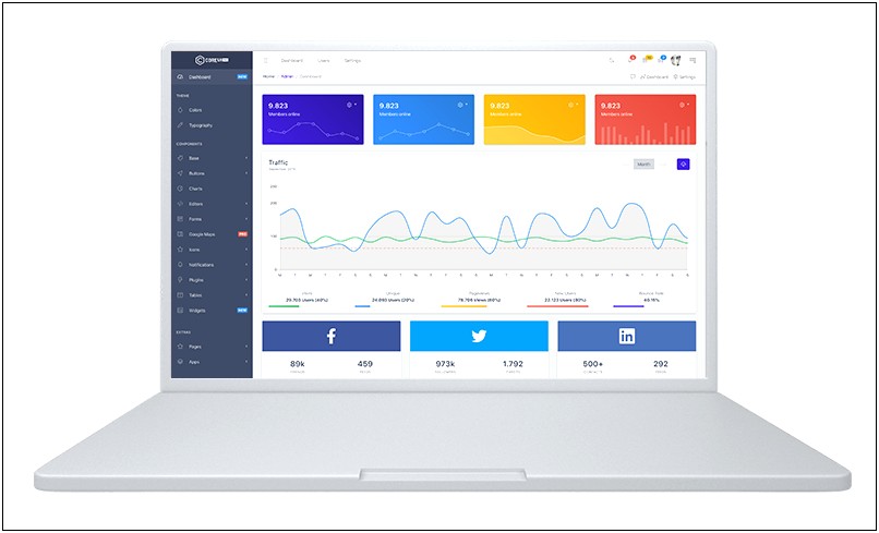 Bootstrap Admin Panel Dashboard Template Free Download