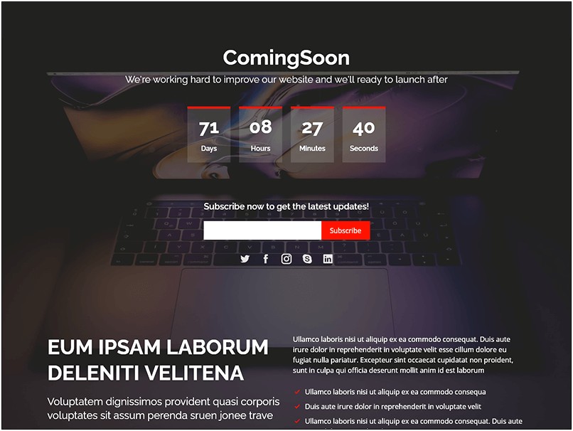 Bootstrap Coming Soon Templates Free Download