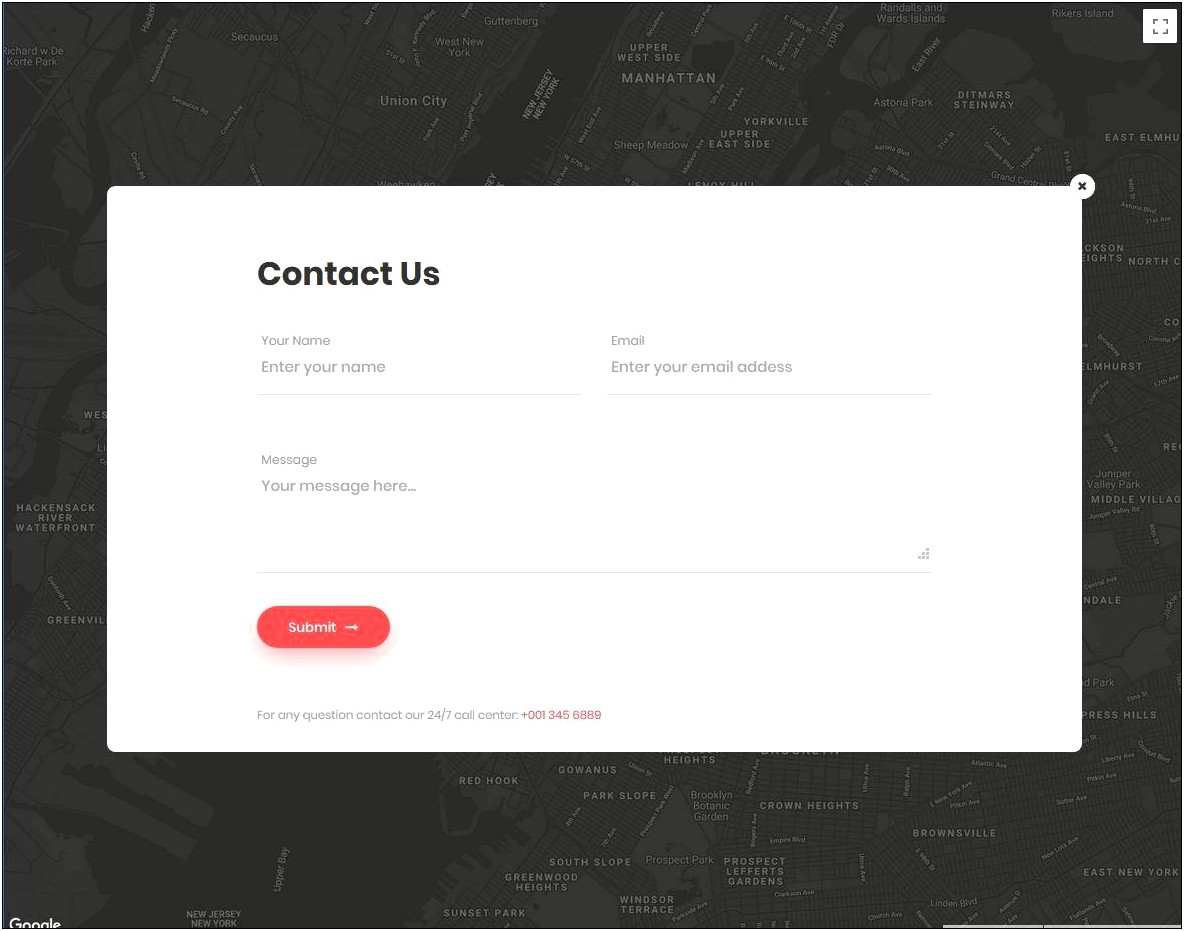 Bootstrap Contact Form Template Free Download