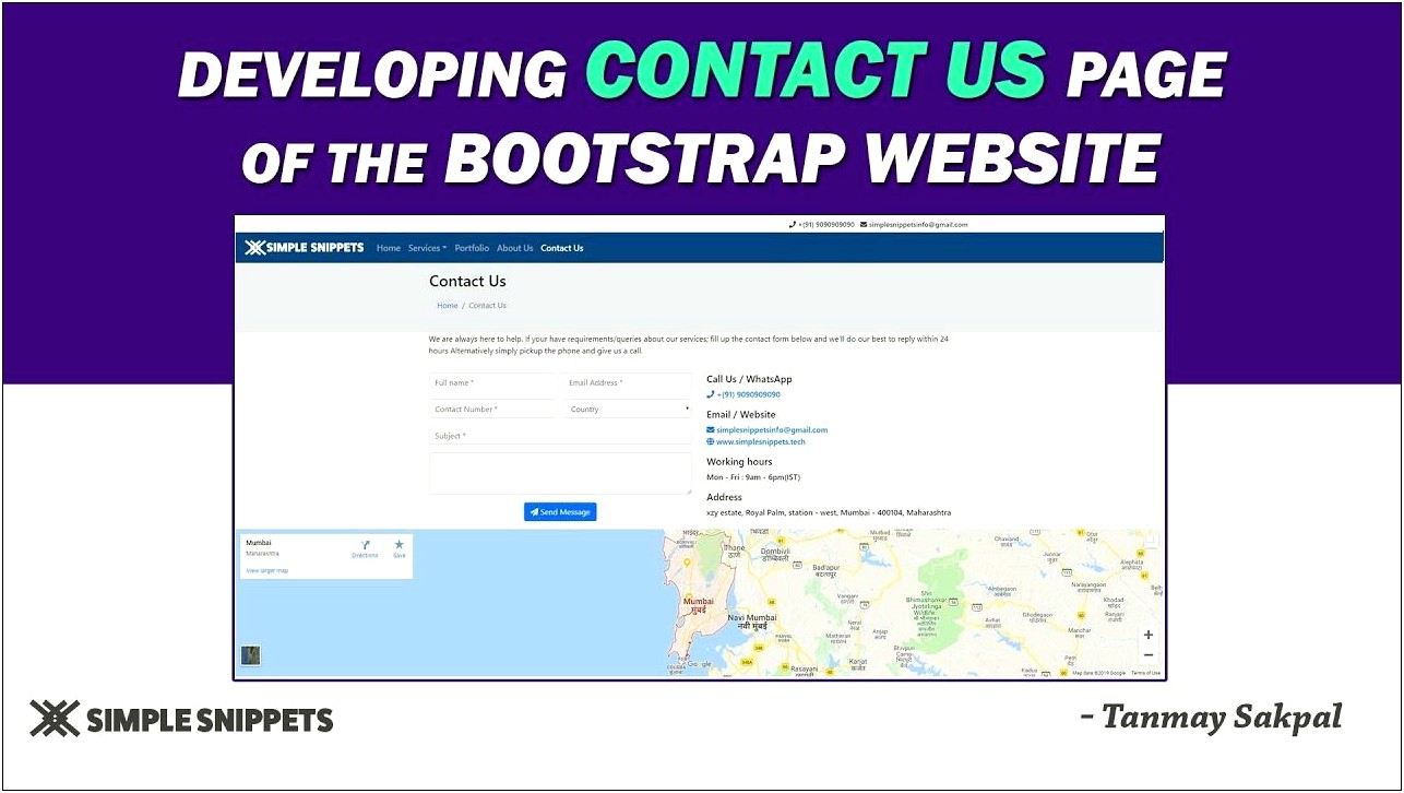 Bootstrap Contact Us Page Template Free Download