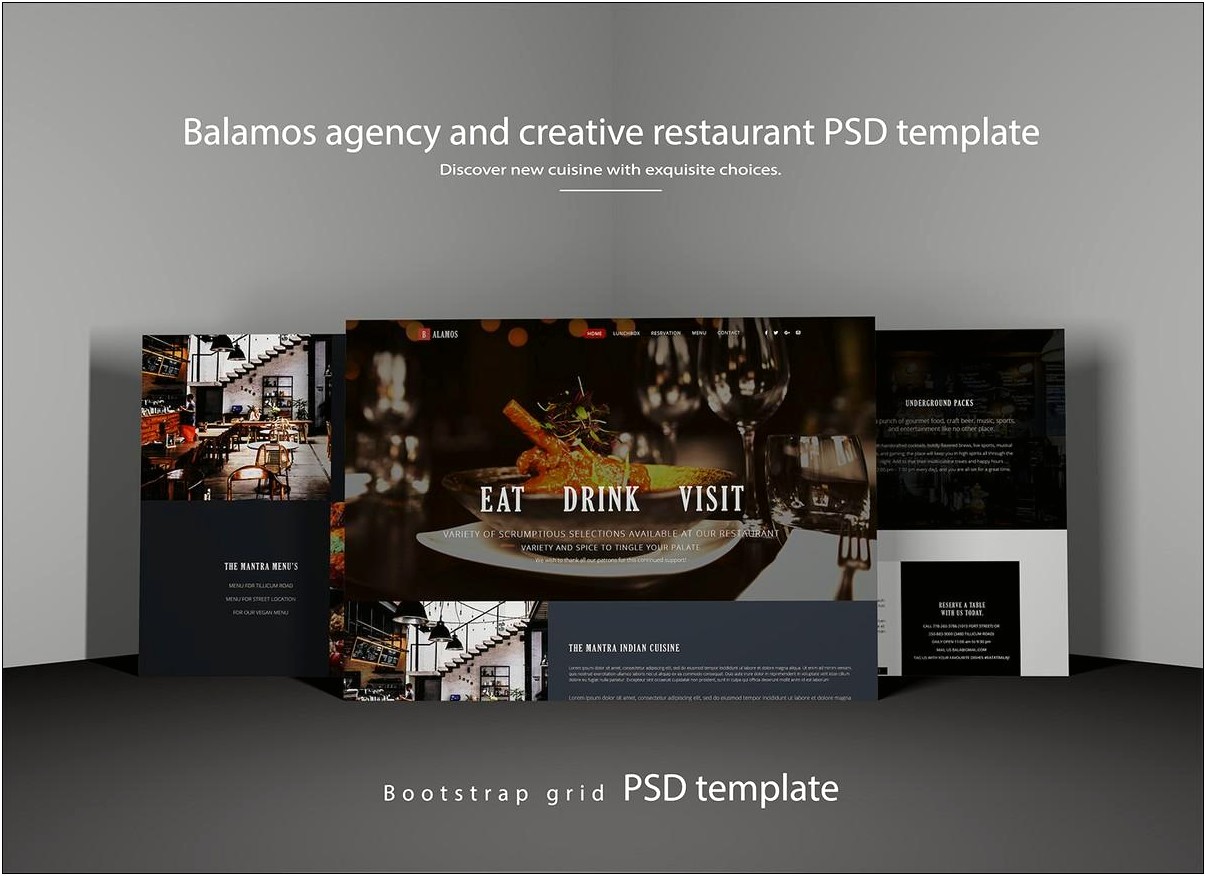 Bootstrap Grid Psd Template Free Download