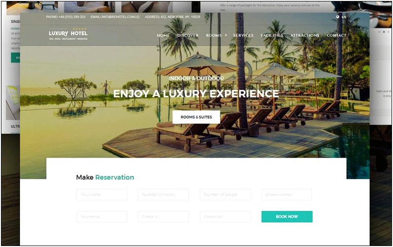 Bootstrap Hotel Booking Template Free Download