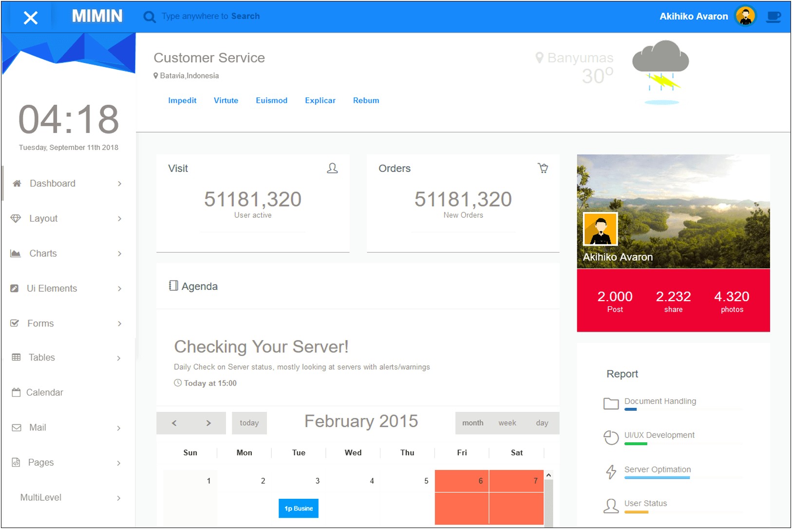 Bootstrap Material Admin Template Free Download