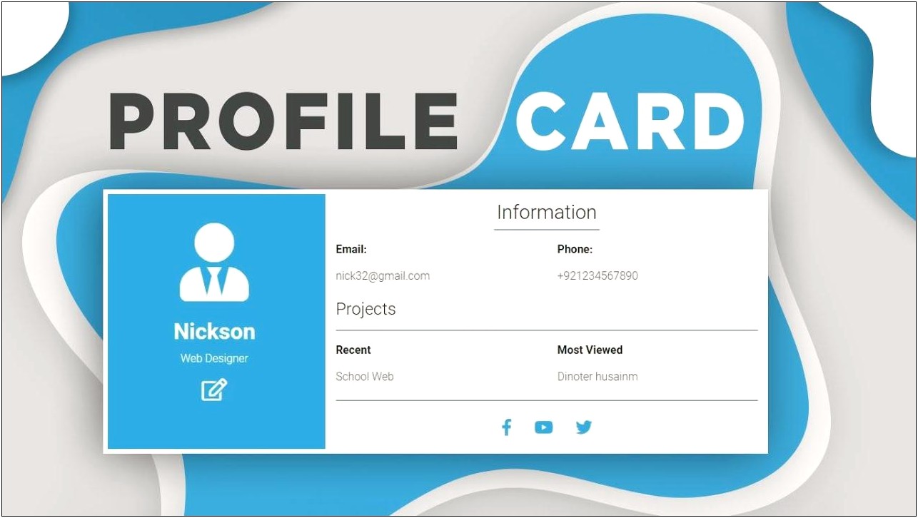Bootstrap Profile Page Template Free Download
