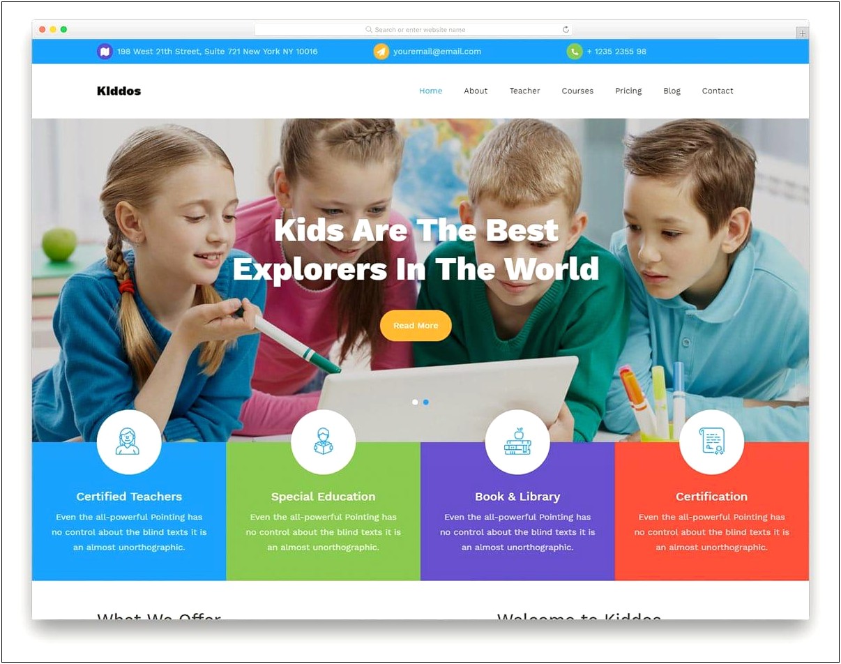 Bootstrap Responsive School Template Free Download
