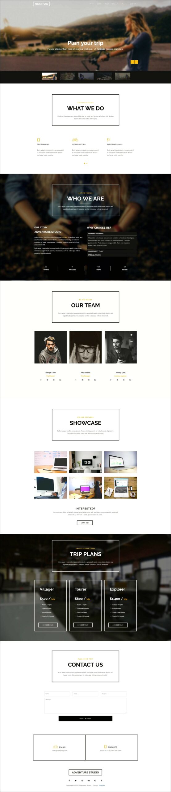 Bootstrap Responsive Template With Slider Free Download