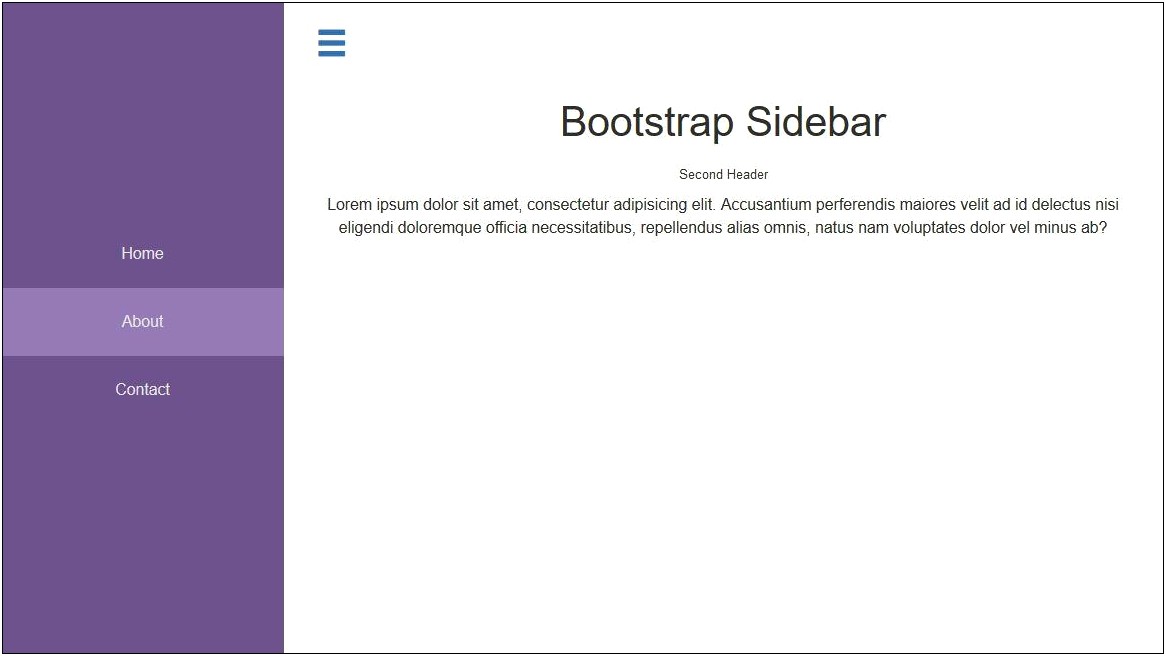 Bootstrap Sidebar Template Free Download Php