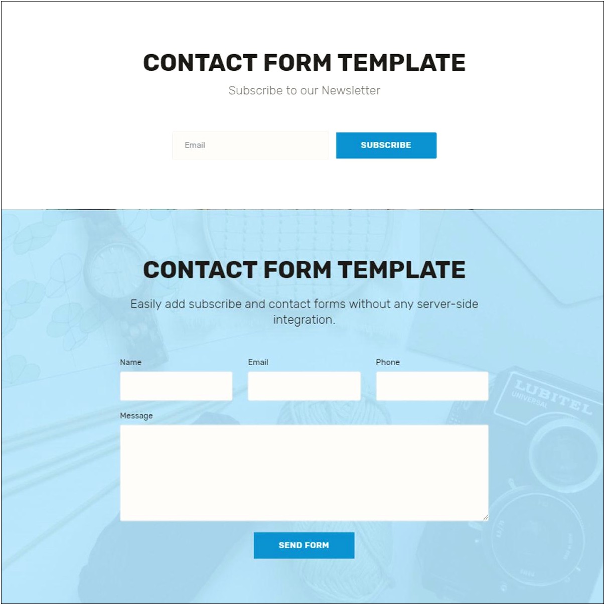 Bootstrap Simple Registration Form Template Free Download