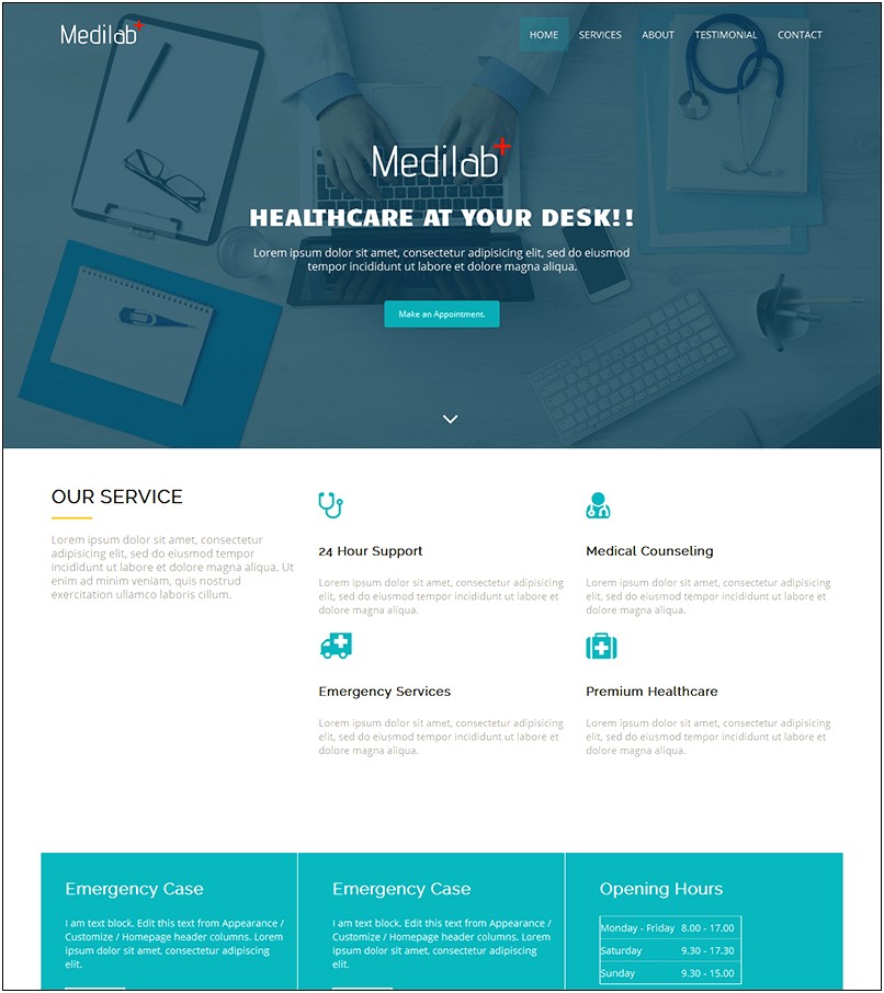 Bootstrap Templates For Hospital Free Download
