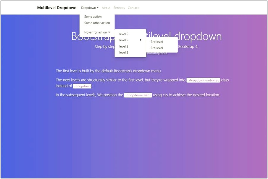 Bootstrap Templates Free Download With Drop Down Menu
