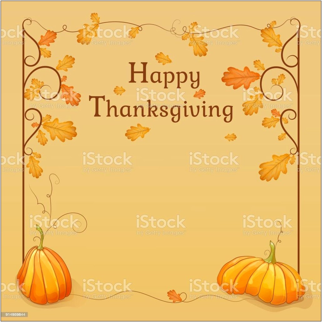 Border Free For Powerpoint Thanksgiving Templates