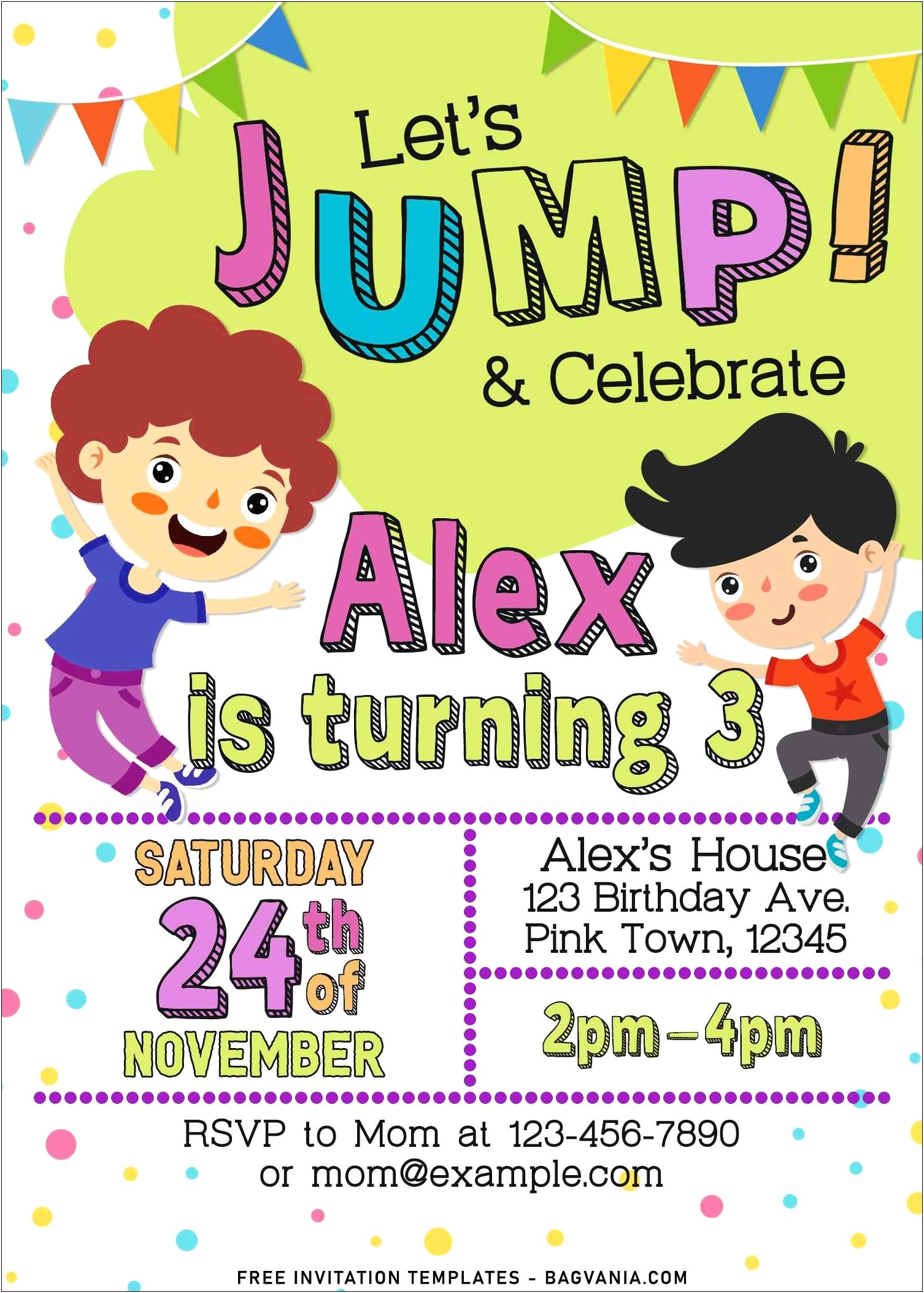 Bounce House Invitation Template Free Download