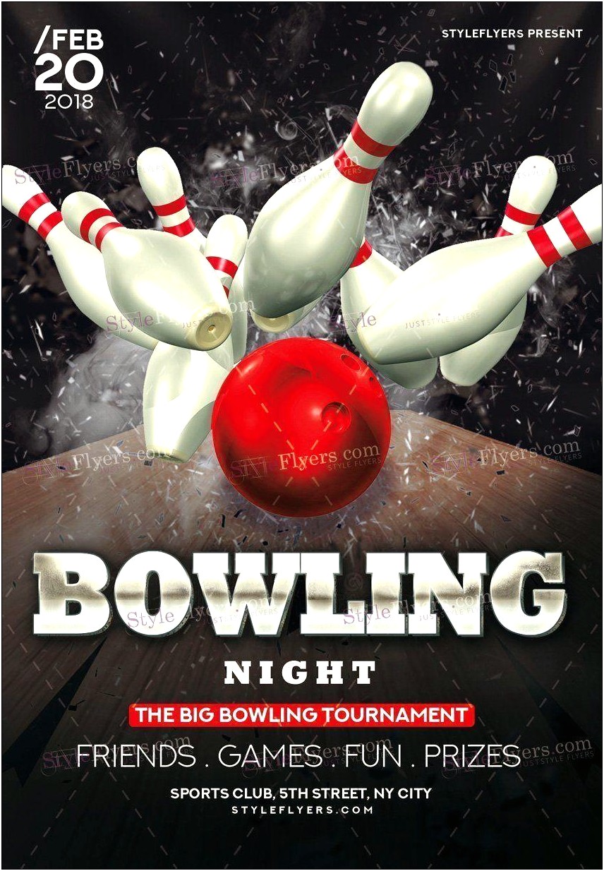 Bowling Flyer Templates For Microsoft Word Free