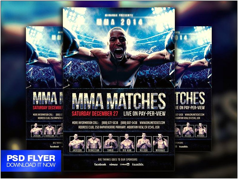 Boxing Flyer Template Free Psd Download