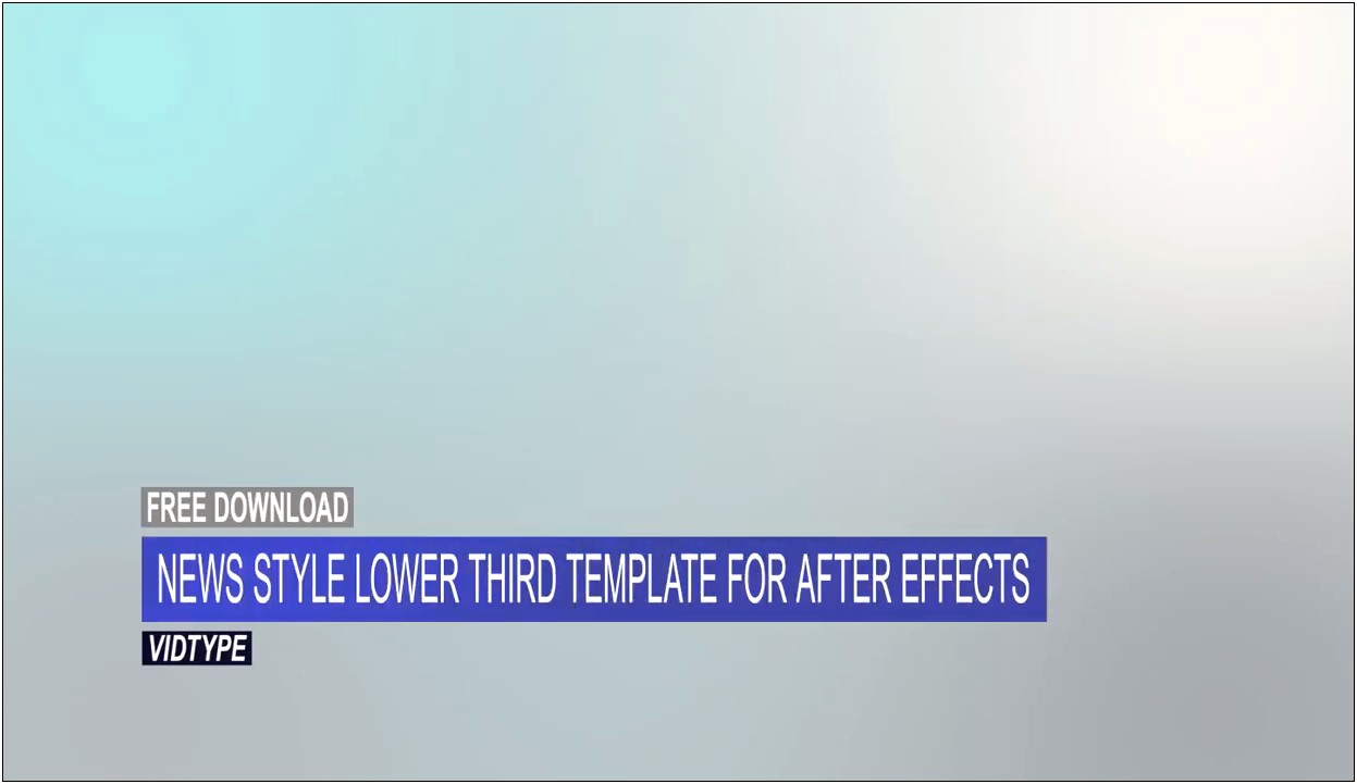 Breaking News Lower Third Templates After Effects Free