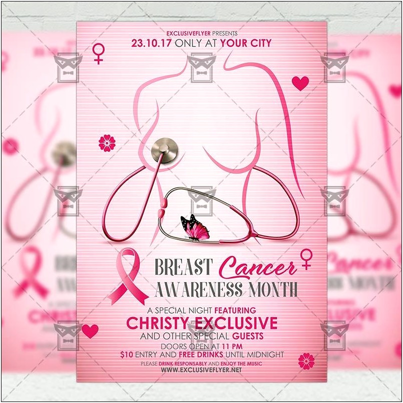 Breast Cancer Benefit Flyer Template Free