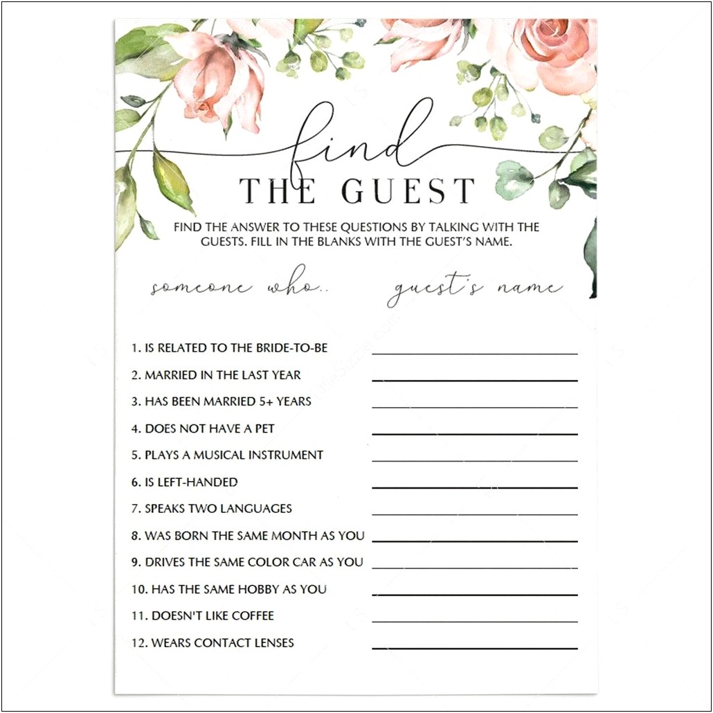 Bridal Shower Advice Card Template Free