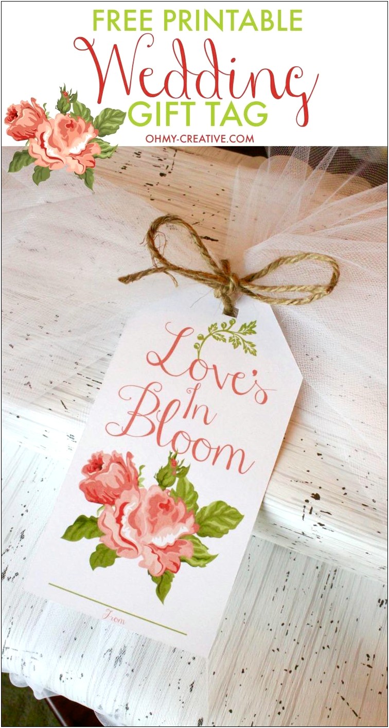 Bridal Shower Gift Tag Template Free