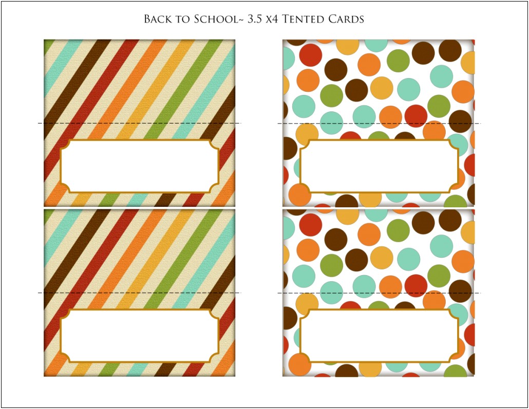 Brown Tent Cards Template Free Printable