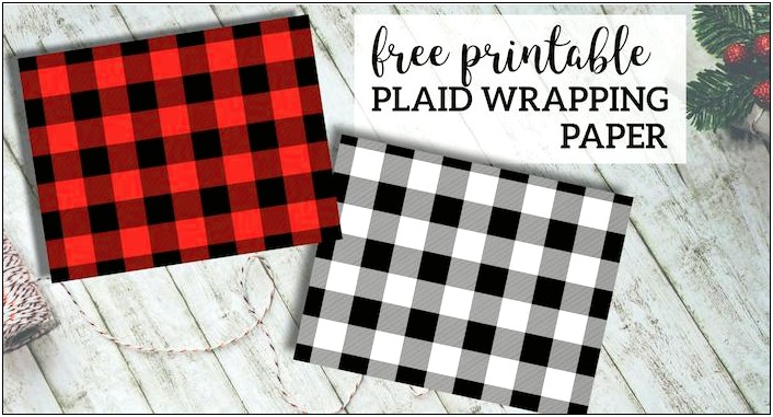 Buffalo Plaid Template For Thank You Note Free