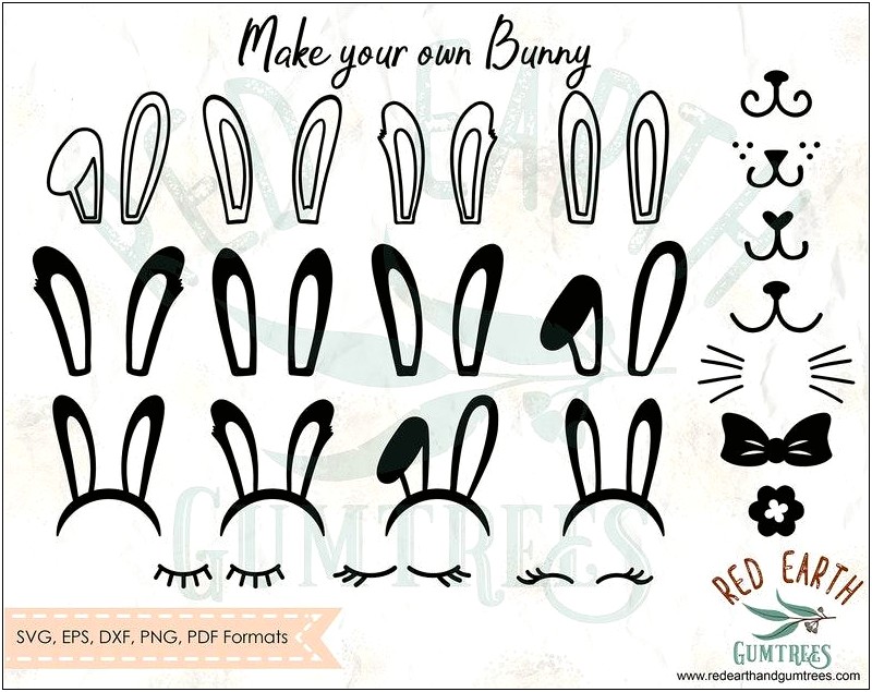 Bunny Template Free Mouth And Whiskers
