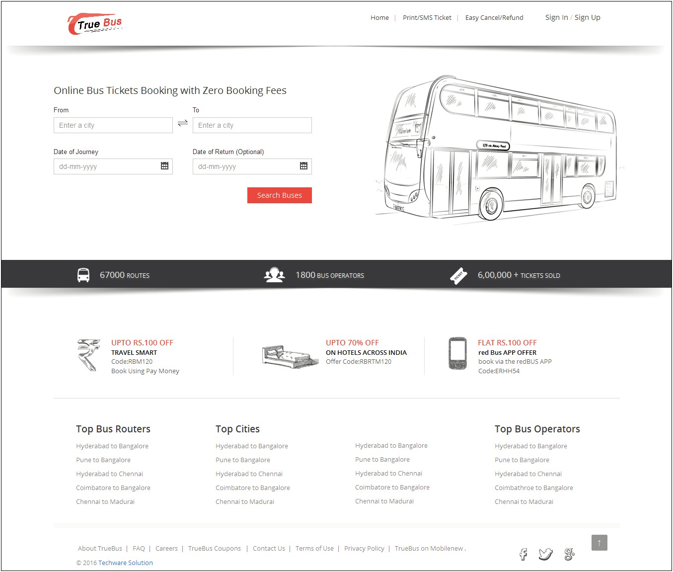 Bus Ticket Booking Html Template Free Download