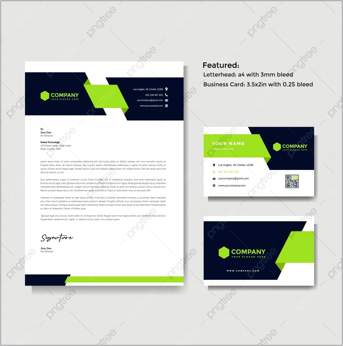 Business Card And Letterhead Templates Free Download