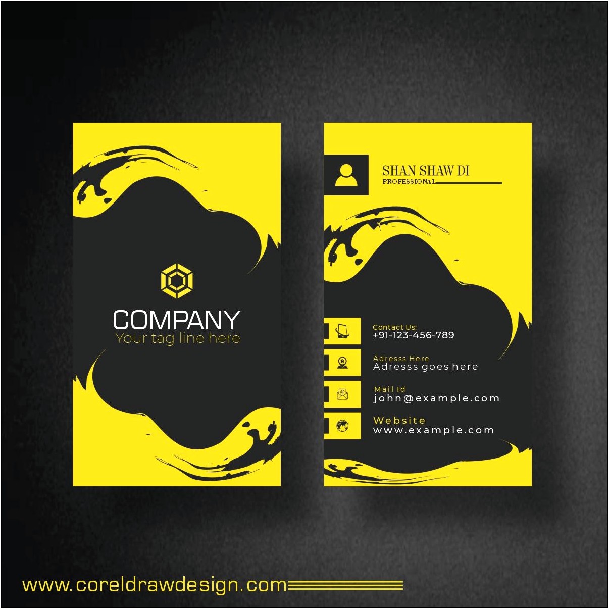 Business Card Corel Draw Free Template