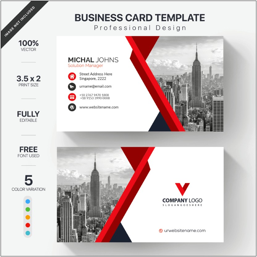 Business Card Size Template Illustrator Free Download