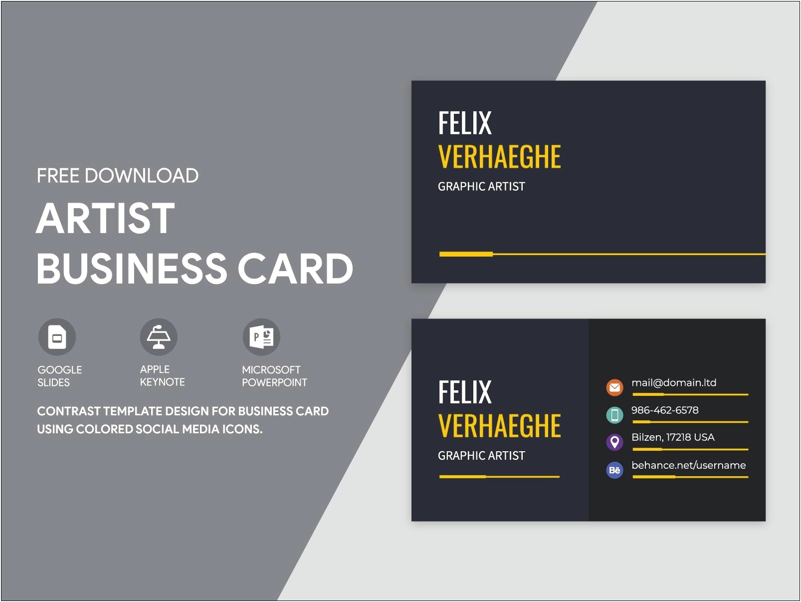 Business Card Template Free Google Doc