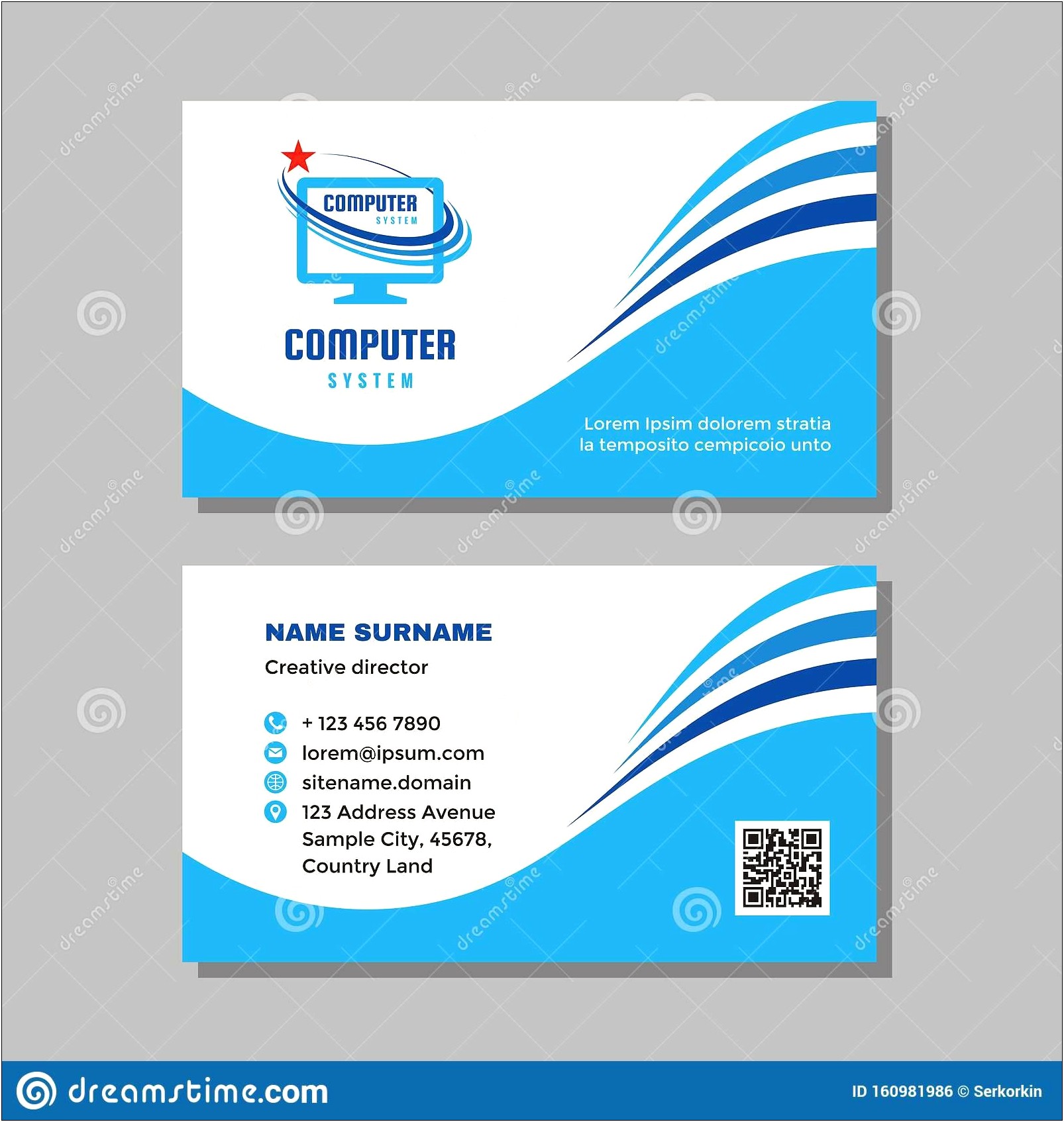 Business Card Template Word Free Download Vector