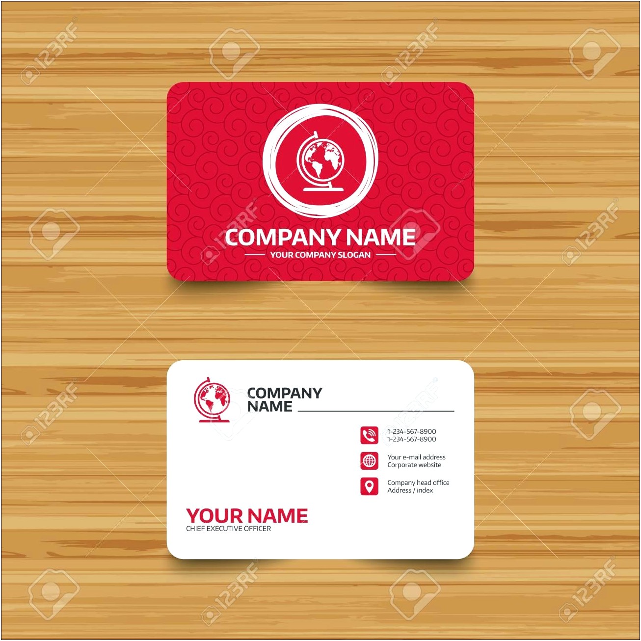 Business Cards By Geographics Template Free