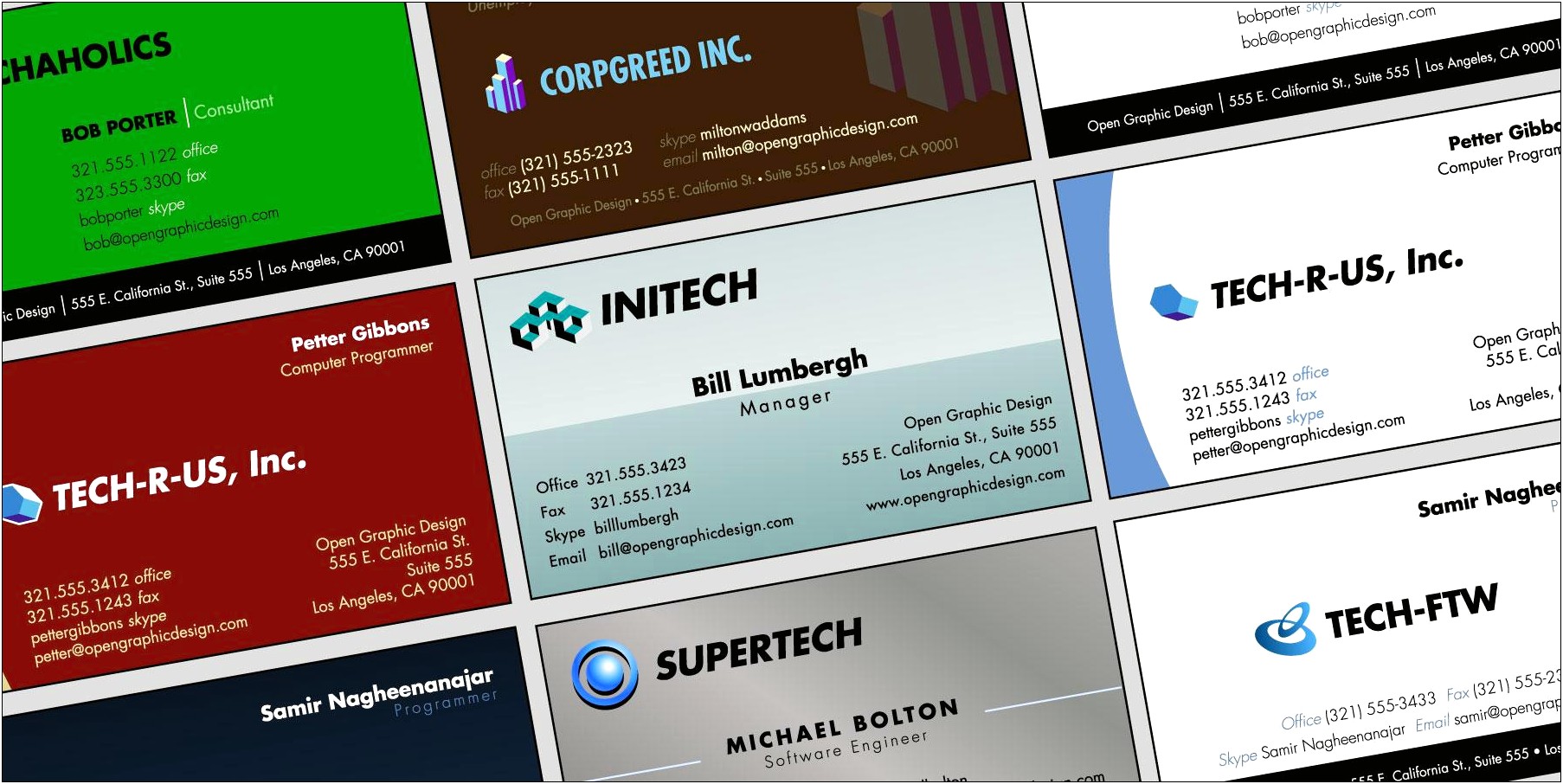 Business Cards Templates Vector Free Download