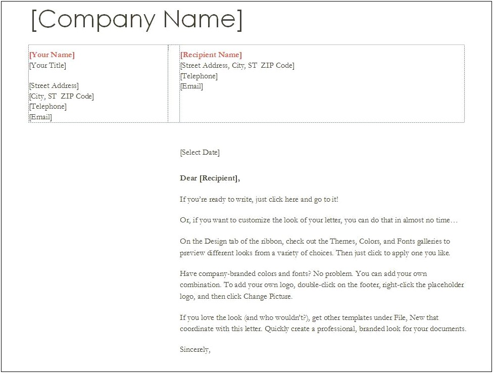 Business Change Of Address Letter Template Free