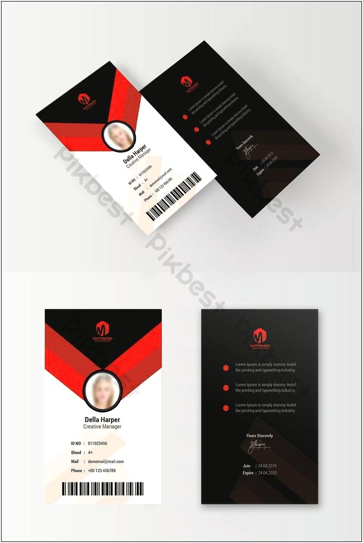 Business Id Card Template Free Download