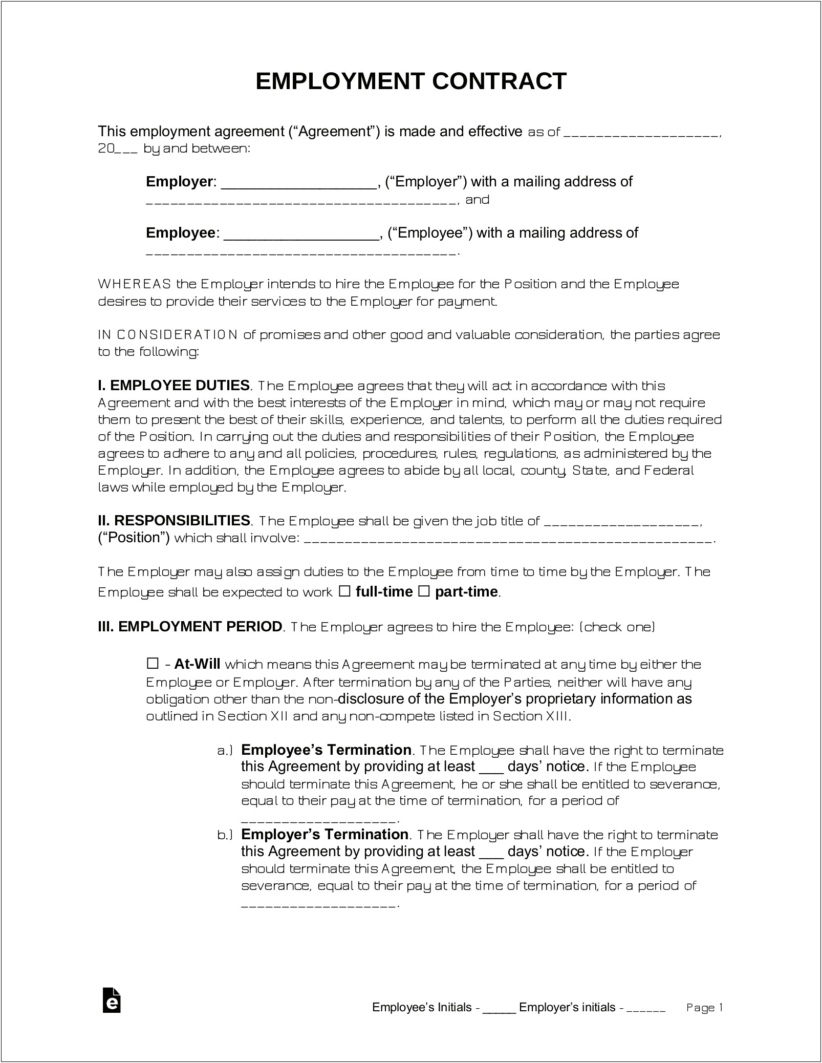 Business Ownership Contract Template Word Free