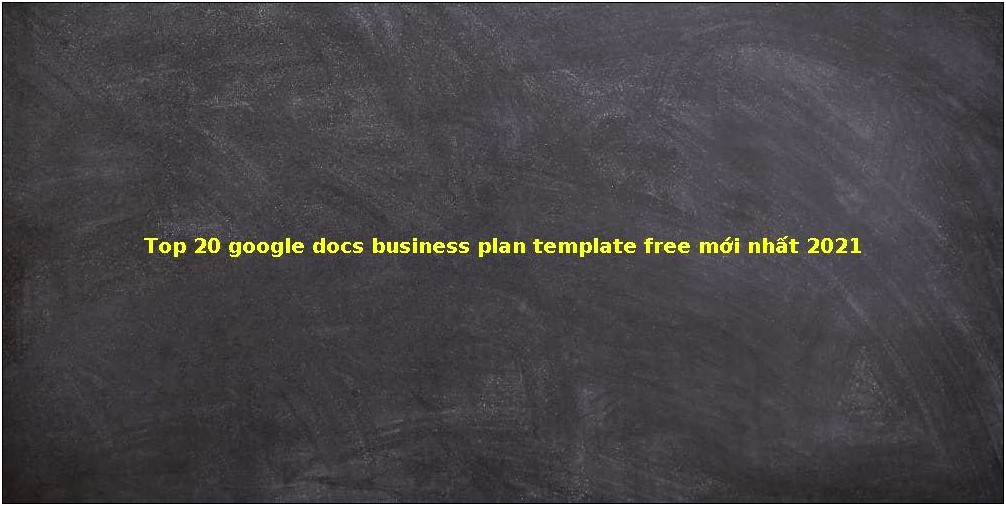 Business Plan Template Google Docs Free